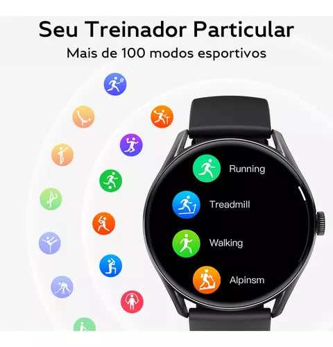 Relógio Smartwatch Qcy Gt S8 Tela Amoled Bluetooth Ipx8 Cor Cinza